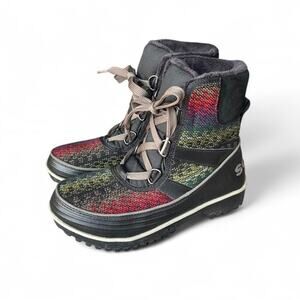 Sorel Tivoli II Blanket Suede Waterproof Boots Women’s Size 6 Snow Shoes Lace Up